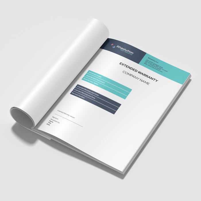 Extended Warranty — RHEOLUTION ESTORE